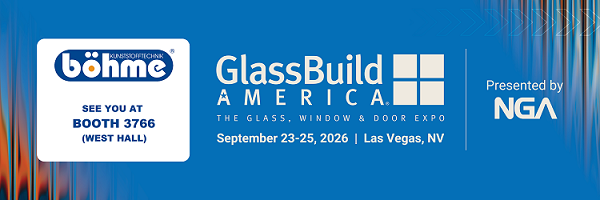 Böhme auf der GlassBuild America 2026 in Las Vegas, NV, 23.-25. September
